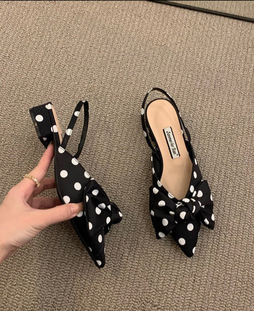 Cäcilia - Slingbacks mit Schleife