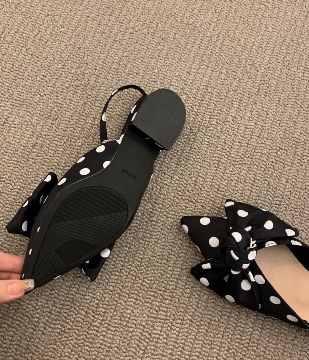 Cäcilia - Slingbacks mit Schleife