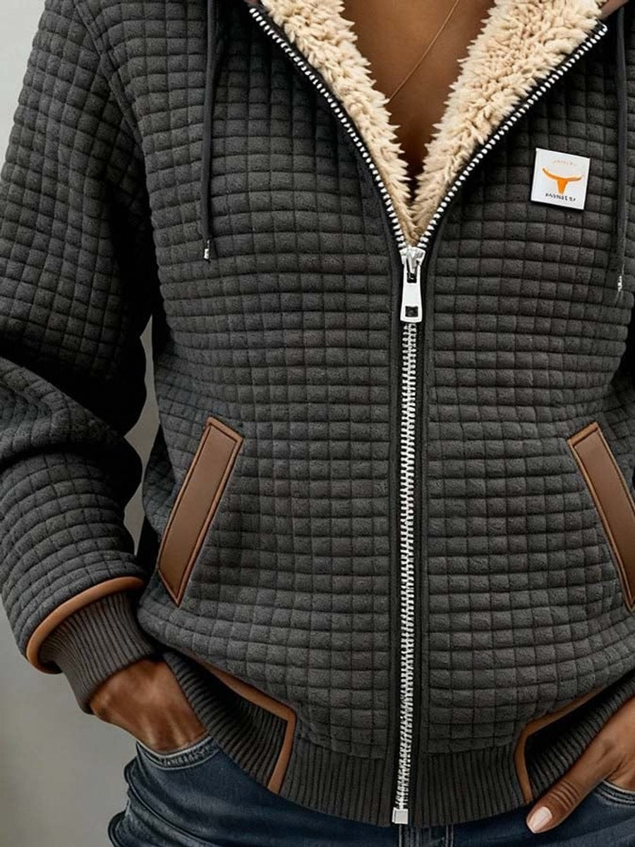 Hanna - Steppjacke mit Teddy-Kapuze, Detail Taschen